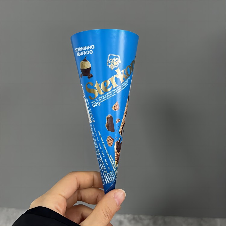 blue silver ice cream cone sleeves